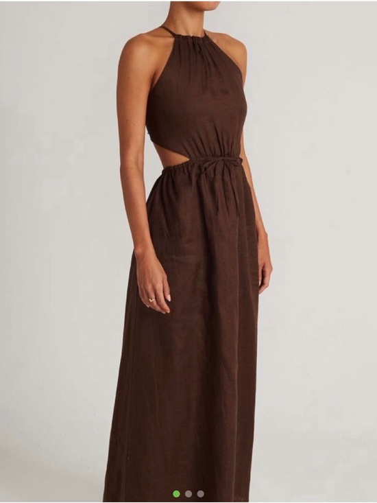 Faithfull the Brand Dresses & Skirts - Faithfull the Brand Brown Halter Cutout Maxi Dress